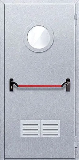 Противопожарные двери Противопожарная дверь со стеклом CM-60-10 - внутренняя сторона