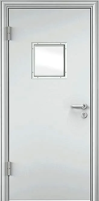 Противопожарные двери Противопожарная дверь со стеклом CM-60-20 - внешняя сторона