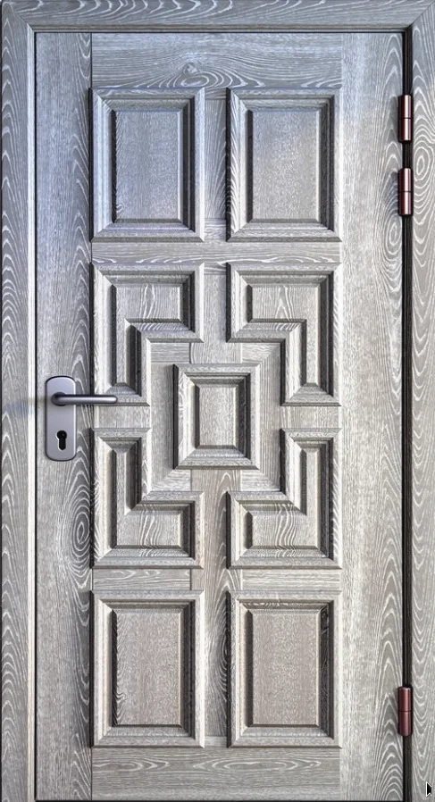 Входная дверь Continental-16 (Порошковое напыление / МДФ Филенчатый) - внешняя сторона