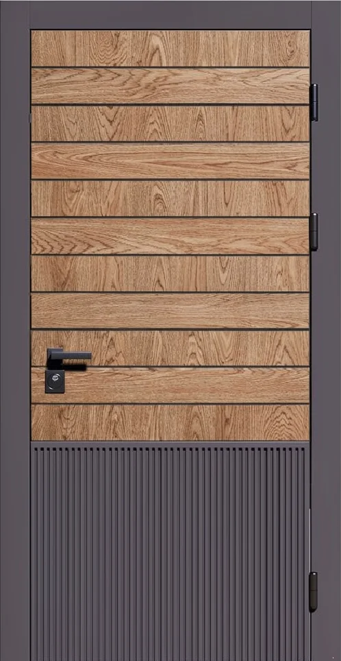 Входная дверь Feuer-1 (Порошковое напыление / Винилискожа) - внешняя сторона