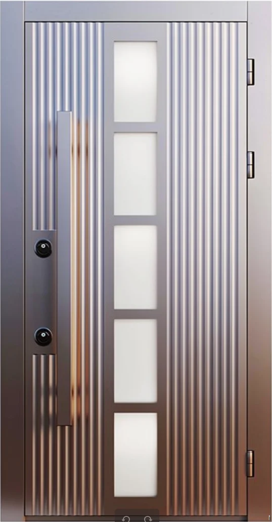 Входная дверь Feuer-2 (Порошковое напыление / Винилискожа) - внешняя сторона