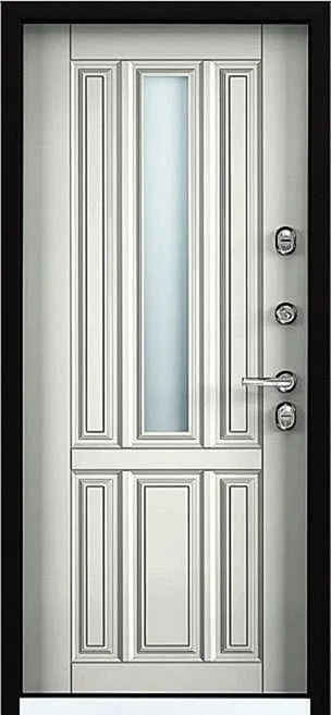 Двери с шумоизоляцией Белая дверь с терморазрывом для улицы IS-4 - внутренняя сторона