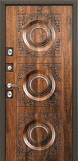 Двери в квартиру Уличная дверь с зеркалом KS-2 - внешняя сторона