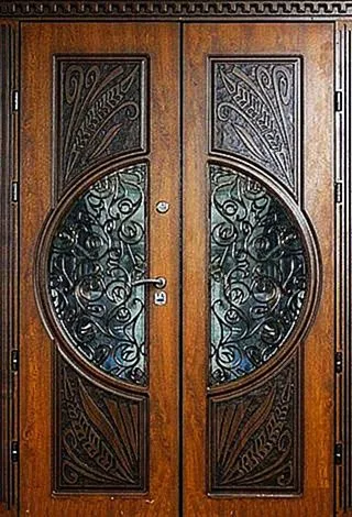 Двери с ковкой Входная парадная дверь с ковкой MV-35 - внешняя сторона