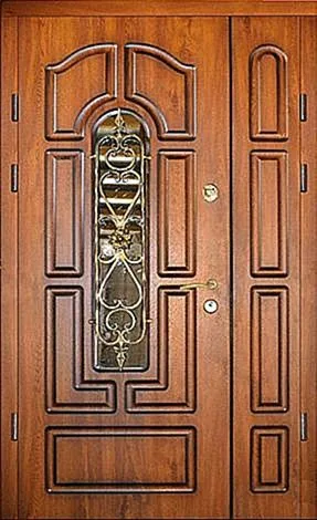Двери с ковкой Входная парадная дверь с ковкой MV-68 - внешняя сторона