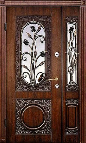 Двери с ковкой Входная парадная дверь с ковкой MV-76 - внешняя сторона