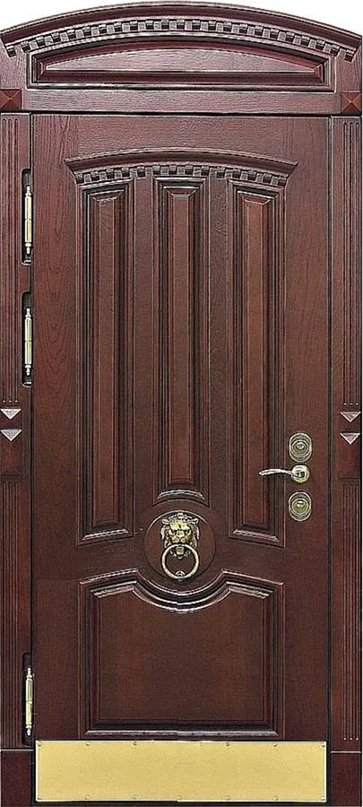 Массив дерева Арочная парадная дверь MV-86 - внешняя сторона