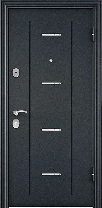 Входная дверь Sirius-1 (Порошковое напыление / МДФ Шпон) - внешняя сторона